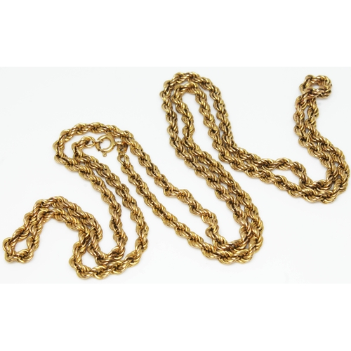 179 - A 9ct gold chain, length 76cm, marked '9K' and also with import marks, wt. 12.7g.