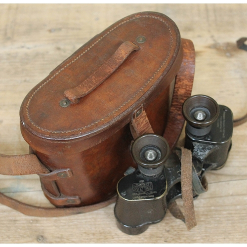 460 - A pair of Carl Zeiss binoculars with Wolfsky & Co leather case.