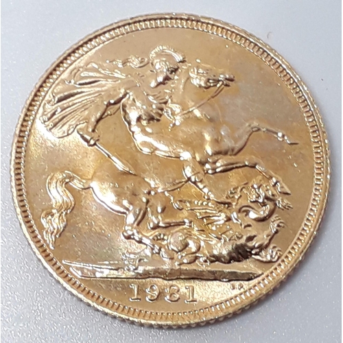 103 - An Elizabeth II 1981 sovereign.