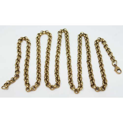 101 - A 9ct gold guard chain, marked '375' with import marks, length 61cm, wt. 24.1g.