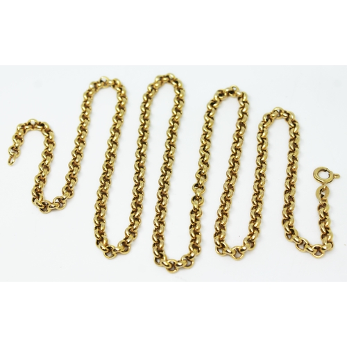 170 - An Italian 9ct gold chain, marked '375' with import marks, length 60cm, wt. 10.6g.