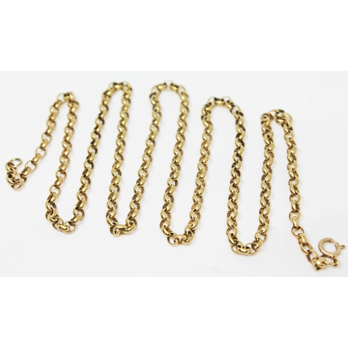 195 - A 9ct gold chain, marked '375', length 61cm, wt. 11.6g.