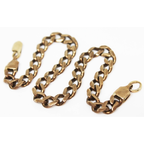 204 - A 9ct gold curb link bracelet, length 23cm, wt. 16.5g.