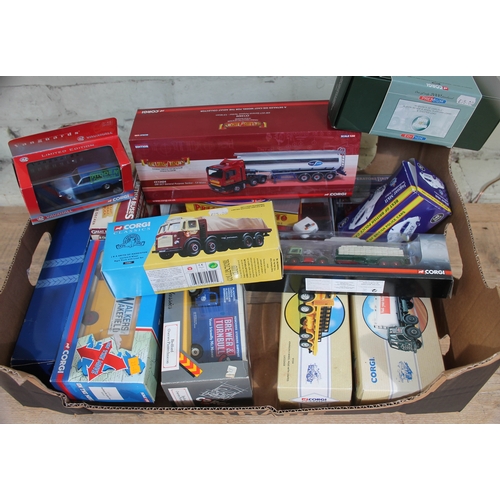 514 - A box containing 10 Corgi model vehicles and 5 others.