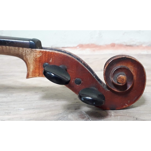 385 - A late 19th violin bearing interior label 'Antonius Stradivarius Cremonensis Faciebat Anno 1777 Made... 