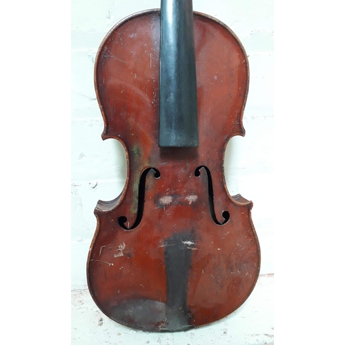 385 - A late 19th violin bearing interior label 'Antonius Stradivarius Cremonensis Faciebat Anno 1777 Made... 