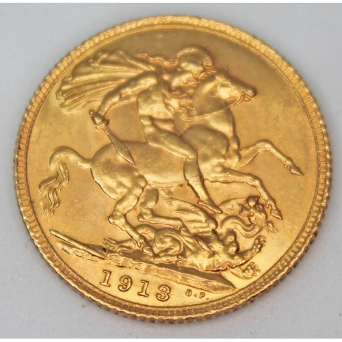 219 - George V 1918 sovereign.