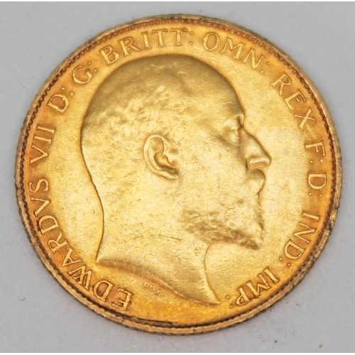 222 - Edward VII 1908 half sovereign.