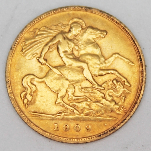 222 - Edward VII 1908 half sovereign.