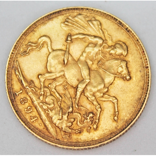 227 - Victoria 1894 sovereign.