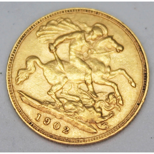 228 - Edward VII 1902 half sovereign.