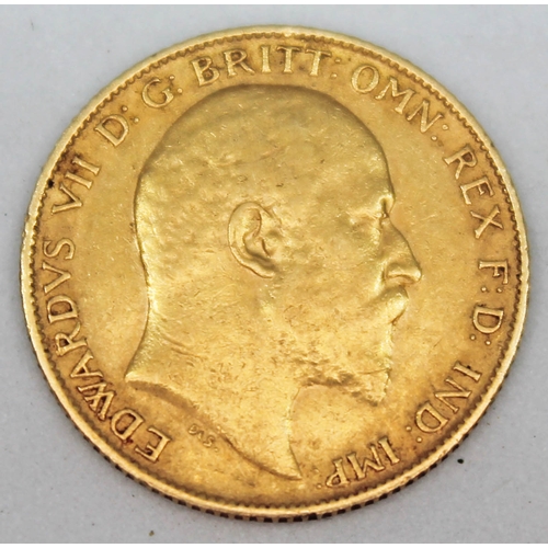 229 - Edward VII 1907 half sovereign.