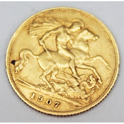 229 - Edward VII 1907 half sovereign.