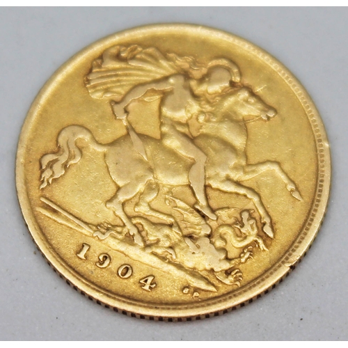 230 - Edward VII 1904 half sovereign.