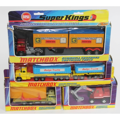 349 - Matchbox Super Kings K1, K16 & K17 and D.A.F. Building Transporter.