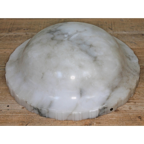 373 - An Art Deco style onyx ceiling light shade, diam. 41cm.