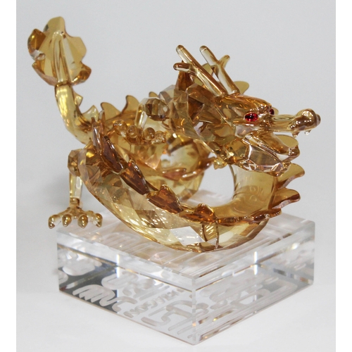 436 - A Swarovski Chinese Zodiac Dragon, length 18.5cm.