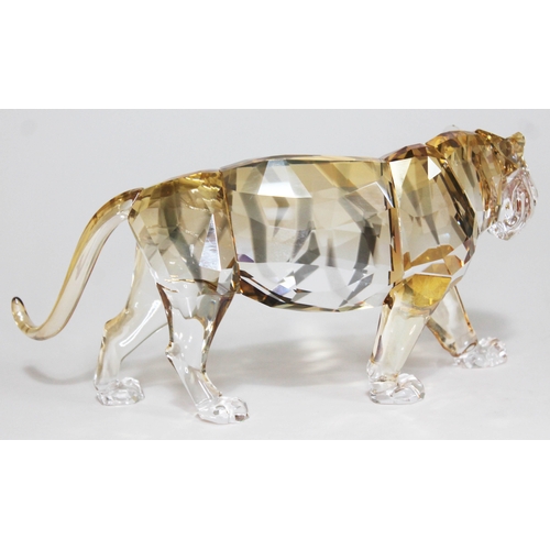 437 - A Swarovski Endangered Wildlife Series tiger, length 18.5cm.