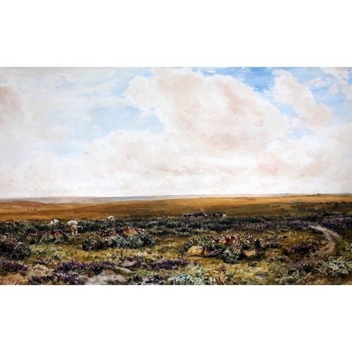 443 - Thomas Collier (1840-1891), Gorse Cutting, watercolour, 88cm x 59cm, signed lower right, Xanthus gal... 