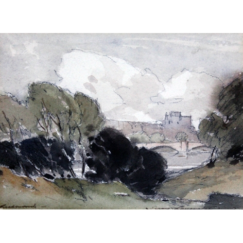 444 - Percy Lancaster (1878-1951), a group of five landscape watercolours, sizes ranging from 21cm x 12cm ... 