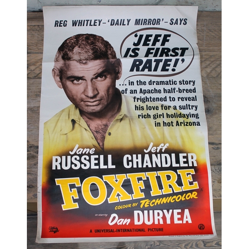 495 - A vintage Foxfire poster, printed by Haycock Press, 51cm x 75cm.