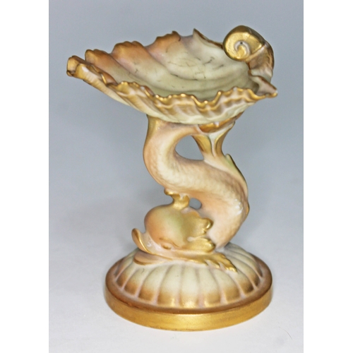 497 - A Royal Worcester pedestal vase, height 10cm.