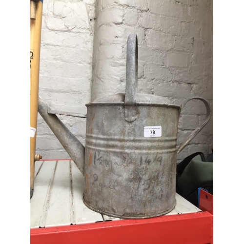 78 - A galvanised watering can