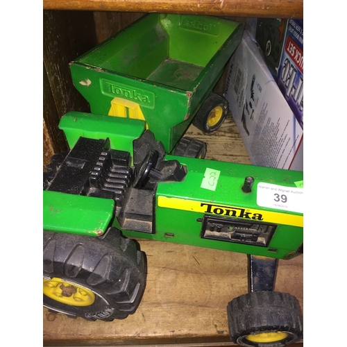 39 - A Tonka tractor.