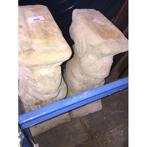 227 - Pair of stone bench seat supports