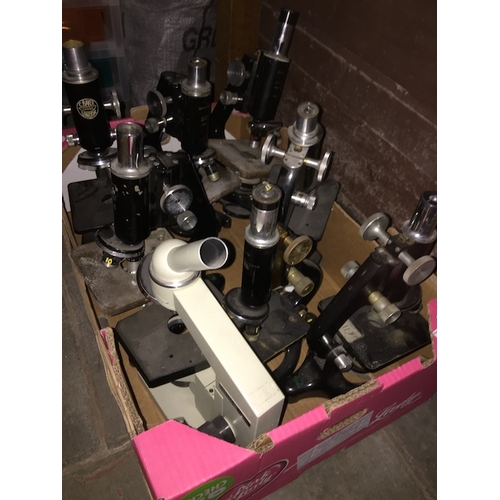 85 - A group of 8 microscopes.