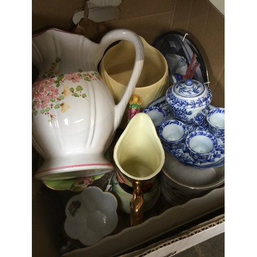 596 - A quantity of ceramics including Old Foley, Royal Winton, Chinese minature tea set, etc