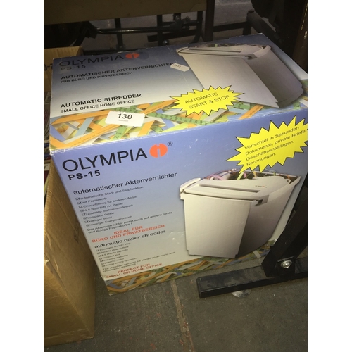 130 - Olympia PS-15 paper shredder