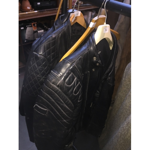 142 - Two leather motorcycle jackets including Akito and a vintage Belstaff Black Prince PVC waterproof mo... 