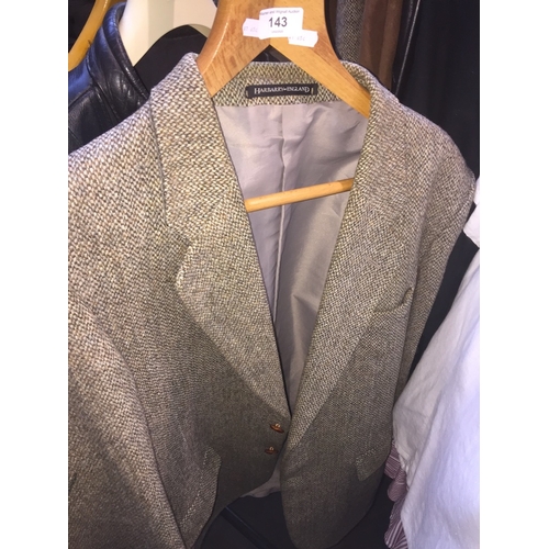 143 - A gents Harris Tweed jacket - possibly Large size