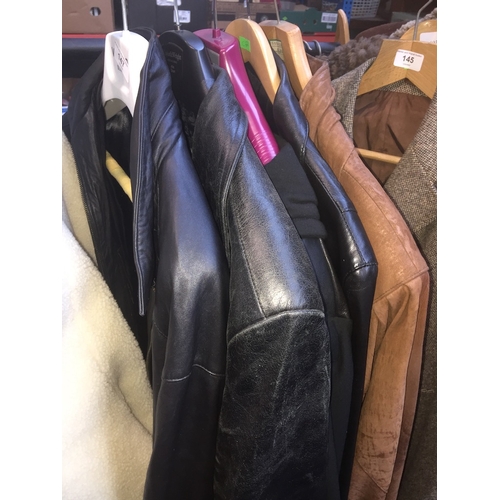 147 - 5 leather jackets