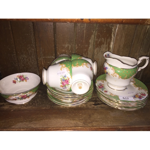 517 - A 19 piece Paragon Rockingham part tea set.