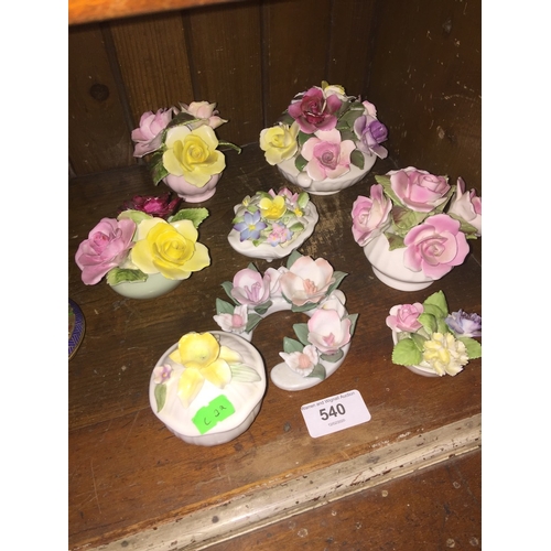 540 - 8 posy bowls etc