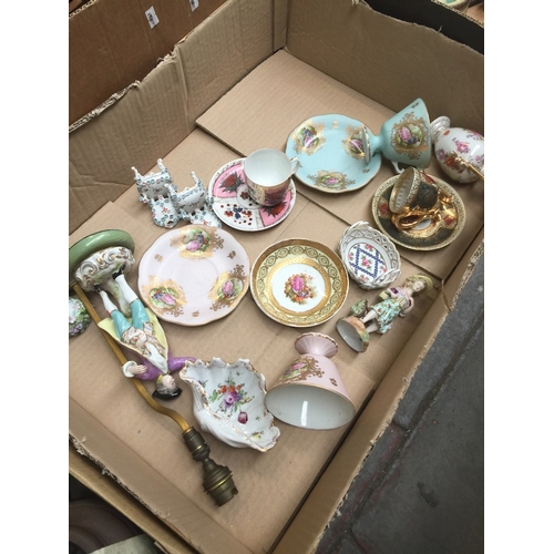 544 - Approx. 18 pieces of German porcelain including figure, tea ware etc.