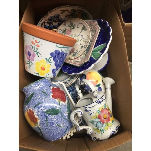 547 - A box of continental pottery