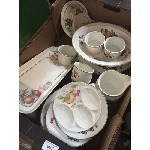 607 - A box of St Michael Ashberry dinnerware