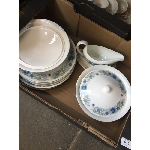 615 - A box of Wedgwood Clementine dinnerware