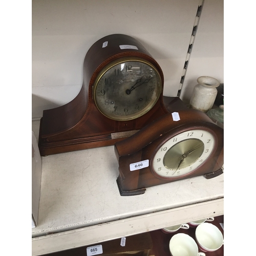 646 - 2 mantle clocks