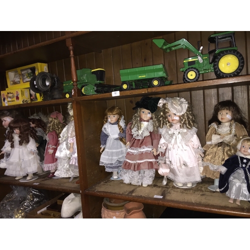 65 - Collection of bisque dolls.