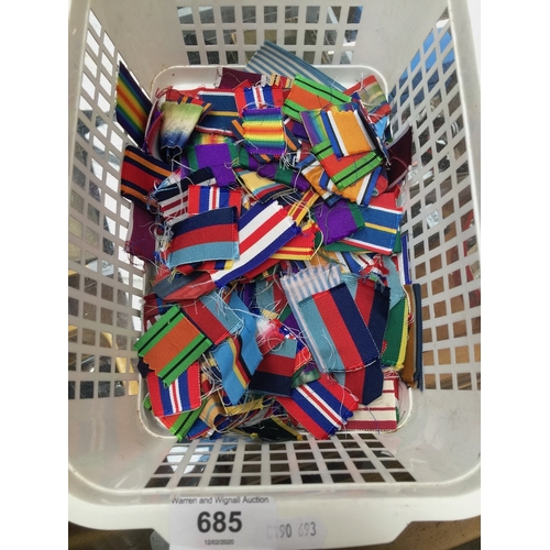 685 - A white tub of military ribbons