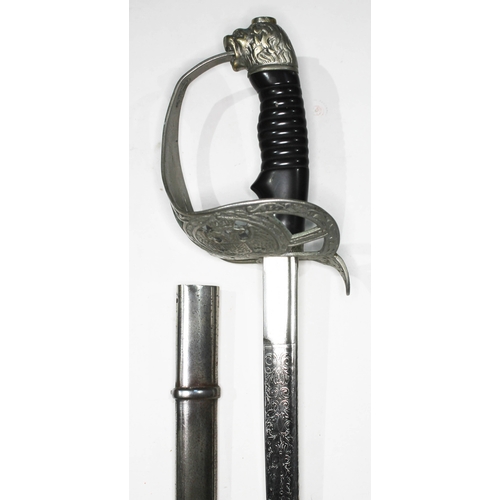 347 - A WWI Serbian officer's sword and scabbard.