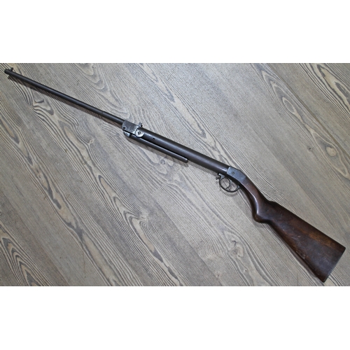 357 - A German Haenel Modell II DRPA .177 underlever air rifle with adjustable trigger and metal butt plat... 