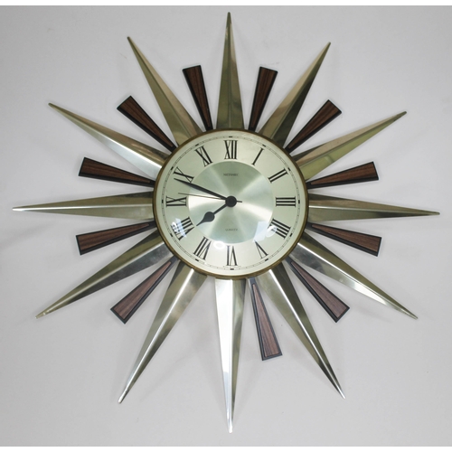 382 - A retro Metamec sunburst clock, diam. 59cm.