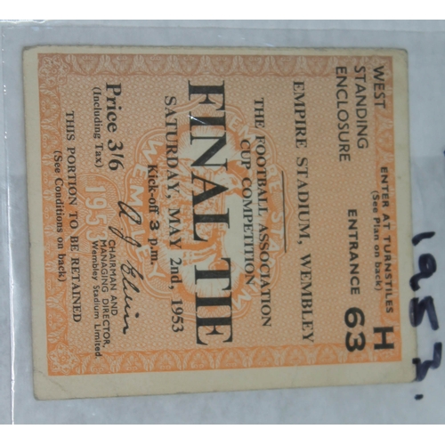 406 - An FA cup final ticket, Blackpool vs Bolton 1953.