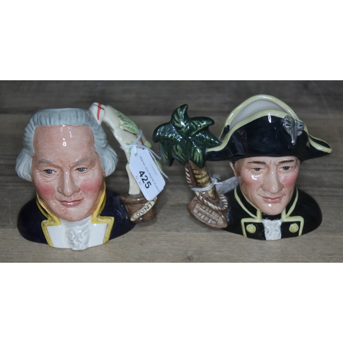 425 - A pair of Royal Doulton character jugs - Fletcher Christian D7075 and Captain Bligh D7074