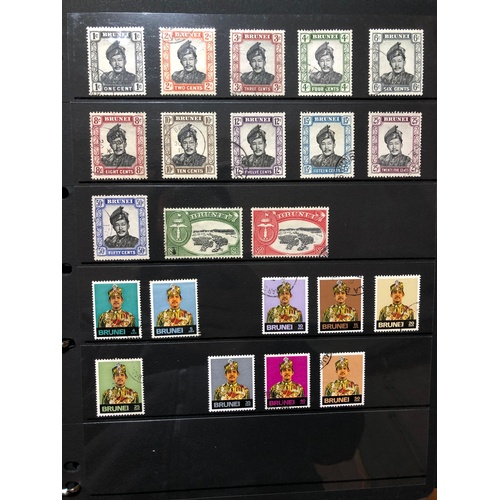 388 - A stamp album, high value far east collection, 55 Hagner Sides,